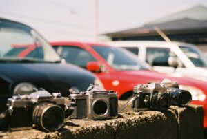 事業所で直したフィルムカメラで撮影したフィルムカメラたち